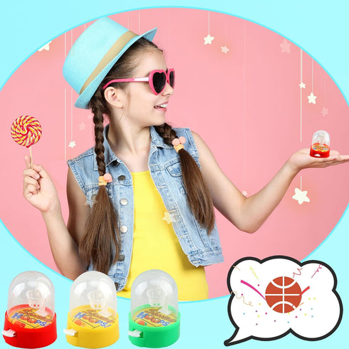 36 Pcs Mini Basketball Games Toys Mini Basketball Hoop Finger Game for Kids Classroom Rewards Birthday Sports Party