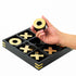 10" Large Elegant Premium Black Tic Tac Toe Board Game | Wooden Puzzle Game | Coffee Table Decor & Games