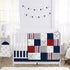 Set 2 Sweet Jojo Designs Red and White Sports Organizer Storage Bins for Baseball Patch Collection