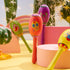 JOYIN 9 Pcs Fiesta Wooden Maracas - 9 Designs Noisemaker for Cinco De Mayo Party Favors and Mexican Decorations