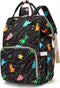 Xunteny Dinosaur Baby Diaper Bag Backpack for Girls Boys, Waterproof Large Maternity Nappy