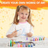24 JOYIN Magnetic Mini Tiles Art Kit, Creativity DIY Paint, Arts and Crafts for Kids, DIY Supplies for Party Favors