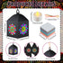 Simgoing 24 Sets Mandala Crafts with LED Candle Light Mandala Flower Tissue Paper Crafts Kits DIY Your Own Suncatchers