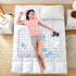 siphylline 52" 34" Cartoon Cute White Dog Plaid Extra Large Resuable Potty Training Pee Pad Waterproof Washable Potty