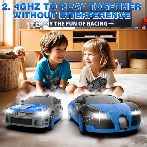 1:24 4WD 2.4GHz RC Drift Car, Drifting RC Cars High Speed Remote Control Car with LED Light and Drift Tires Racing Toy
