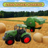 Set yset 3-7 Peagprav Farm Tractor Toys Bale Haying Round Baler with Barn, Farmer,Cow,Farm Tools,Tree Farm Tractor Pla