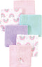 Luvable Friends Unisex Baby Super Soft Cotton Washcloths, Unicorn And Rainbow, One