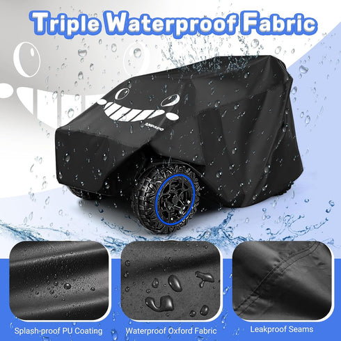 ANPABO Kids Ride On Toy Car Cover, Universal Fit, Black, All Weather Waterproof, Snowproof, UV Protection