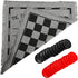 Yarlung Giant Checkers Set, 3 in 1 Jumbo Tic Tac Toe Game with Reversible Rug for Family Camping Lawn Games