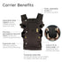 4-in-1 735 lbs, Infantino Flip Luxe Convertible Baby Carrier, Ergonomic Infant to Toddler Carrier, Updated Lumbar