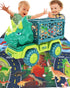JKGIFTS 3-5, 15 Set Dinosaur Truck Toys for Kids Triceratops Car Toy with Dino Figures,Large Activity Play Mat