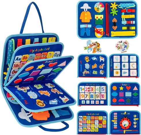 AIXMEET Toddler Busy Board Montessori Toys for 3 4 5 6Year Old, Preschool