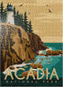 MyPuzzle Acadia National Park Maine USA Art Deco Style Vintage Poster Illustration - Premium 500 Piece Jigsaw Puzzle