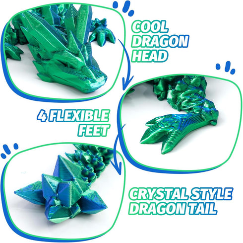 24PCS 3D Printed Dragon Eggs with Dragon Inside, Mini Articulated Dragon Toys, Desk Decor, Classroom Prizes, Party