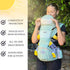 Eazy Buddy 4-in-1 3-44lbs Travel Buddy Baby Carrier | with Hip Seat and Sling | Adjustable Size for Dad & Mom | Back
