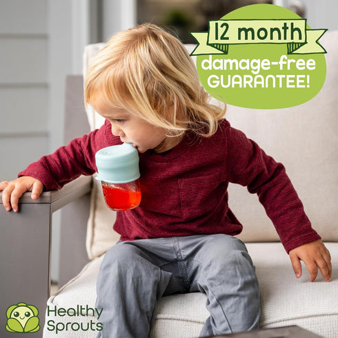 Healthy Sprouts 5 Pack Silicone Sippy Cup Lids - Spill Proof, Fits Any Cup, BPA-Free, Durable & Soft for Babies