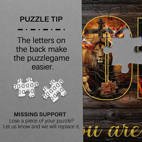 Jesus and Lion Puzzle - Bible Puzzles 1000 Pieces for Adults - Religious Puzzle for Home Decor