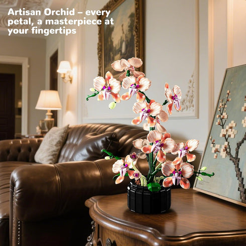 Nayihoop Sets Orchid Building Artificial Flowers Plant Gifts Her Adults Girls Botanical Collection for Home Kitchen