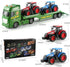 2 3 4 5 Dwi Dowellin Large Flatbed Semi Truck Toy for Kids,Includes Farm Vehicles,Car Toy Birthday Gift for Years Old
