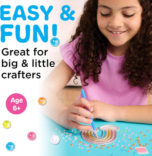 6+) Creativity for Kids Bubble Gem Super Sticker: Rainbow, Diamond Art Kits for Kids, Mini Craft Kit and Spring Crafts