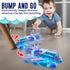 3+ Playbees Light Up Transparent Gear Airplane Kids Bump and Go Autism Toys Colorful Moving Gears with Music and LED