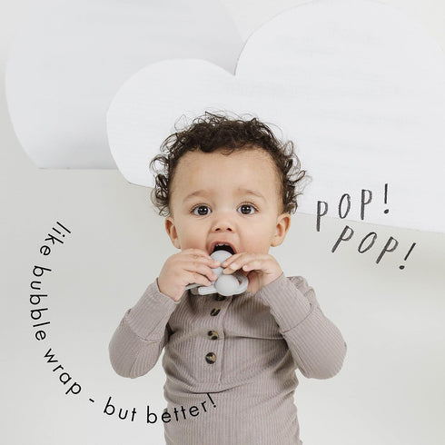 Pack 1 Doddle & Co. The Chew Teether with Poppable Bubbles | Toddler Teething Fidget Toy for Baby | Enhaces Oral Fit