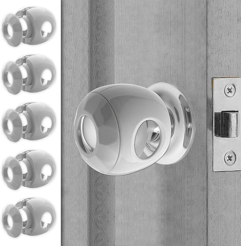 New & Improved Door Knob Baby Safety Cover - 5 Pack, Child Proof Door Handle Lock by Driddle