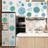 Fashion 3D DIY Creative Blue Flowers Wall Decals, Removable Flower Vines Wall Stickers for Living Room, Nursery Room