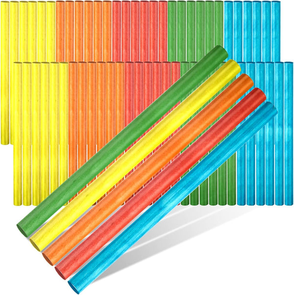 Yookeer 30 Pcs Rhythm Sticks for Kids - Wooden Lummi Music Toys Percussion Instruments for Classroom Play