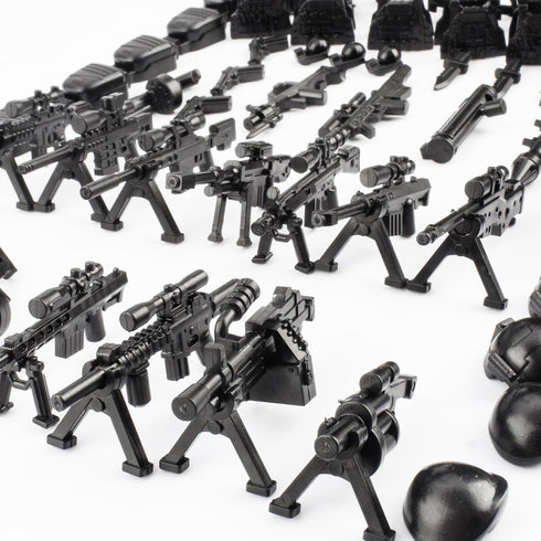 83 Pcs US Army Toy Soldiers Figures Battle Toy Set, Military Weapon Pack Compatible with Major Brand Building Blocks