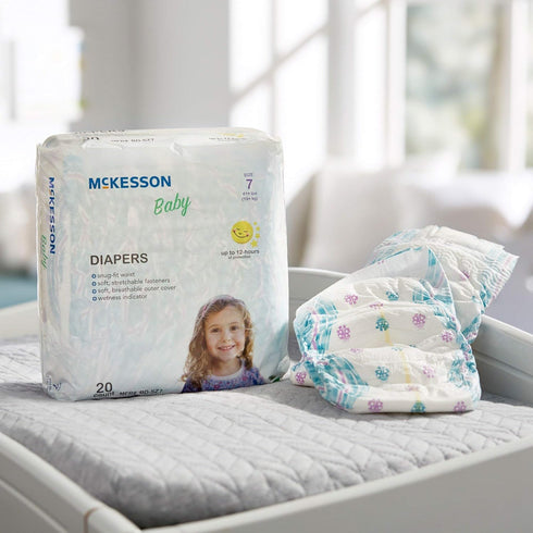 7 35 lbs), 20 Count, 4 Packs, 80 McKesson Baby Diapers, Size (Over Total