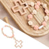 Communion Cross Baptism Silicone Rosary Necklace Light Pink Shower Baptism Party Supply Rosary Necklace First Rosary