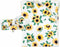 Sunflower Swaddle and Headband Set, Handmade Stretchy Soft Cotton (0-6 m Headband,