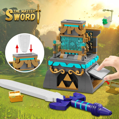 BOTW The Master Sword Glowing Building Block Set, Compatible with Lego Link’s Sword Toy Set for Ages 6-12, 498PCS