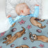 Ollabaky 30"x40" Otters Baby Blanket for Boys Girls Cotton Throw Blanket Swaddle Blanket for Crib Stroller Nursery