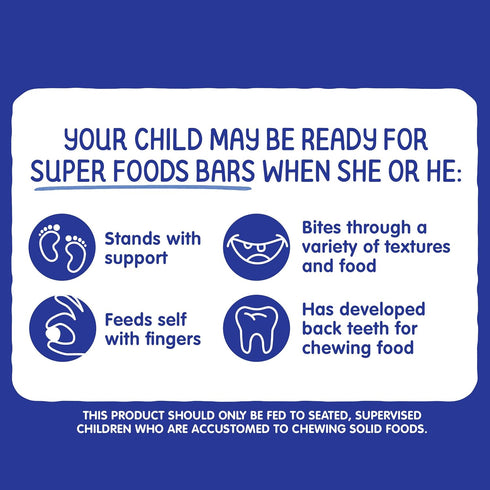 5 Count (Pack 6) Happy Tot Organics Super Foods Oat Bars, Blueberries & Oatmeal