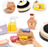 Playset, Playset, Sets 3+ PairPear Wooden Waffle Maker Toy Food Kids Pretend Play Food Kitchen Accessories, Wooden