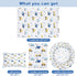lasoftan Set, 4-Piece Set Cars Toddler Bedding Bed-in-a-Bag Comforter for Boys, Construction Truck Bedding, Machine