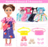 19 Pcs Mini 6 Inch Doll Clothes and Accessories, 4 Sets Fashion Dresses, Casual Tops, Pants, Swimsuits, Shoes