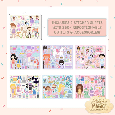 Story Magic Large Sticker Book - Create Your Own Adventures Inside a 14" x 11" Book, Over 350 Stickers