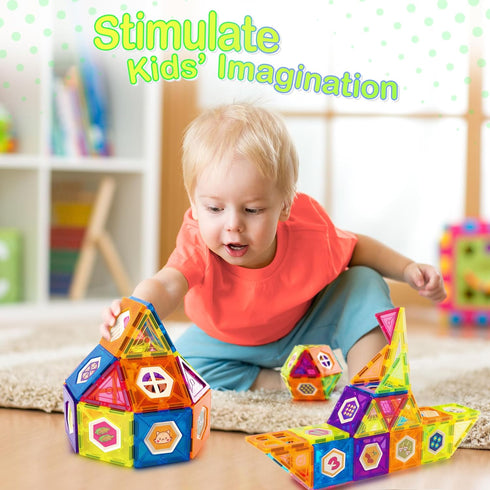 ST4 112 3D 4-8, 3-5 Contixo Magnetic Tiles - PCs Building Blocks STEM Construction Creativity, Imagination