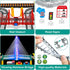 Vunrahsg Set 4-8 Set Playset 4 5 6 7 8+ Electric Train for Kids Ages with Train Tracks & Car Tracks Lights Up Bridge