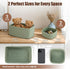 VIRETH HAUS 5-Pack 2 Closet, Small Woven Rope Storage Baskets Sizes Organizer Bins for Shelf, Bookshelf, Nursery
