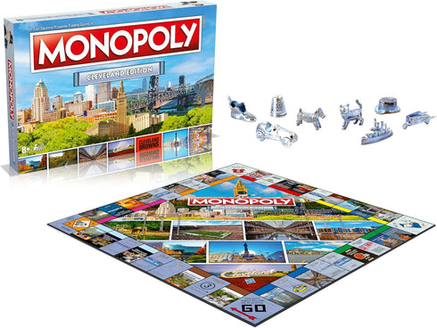 MONOPOLY Board Game - Cleveland Edition: Family Game for 2-6 Players, Ideal for Kids 8 and Up