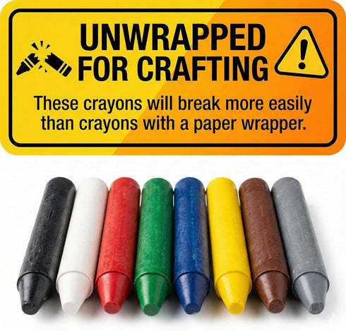 144 48 D-4236 Craytastic! Bulk Unwrapped Crayons (Black) - Box of Pieces = Full Size for Crafting, Parties, Kids