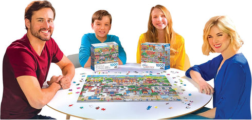 RoseArt Puzzle Collector - Hometown Heroes 1000 Piece Jigsaw Puzzle for Adults