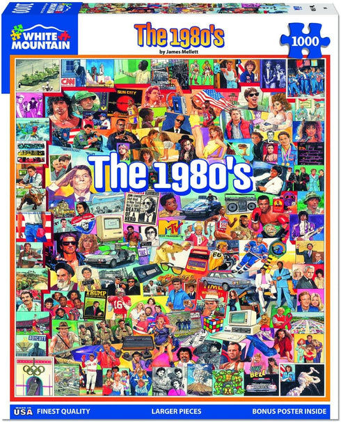 The Eighties 1000 Piece Jigsaw Puzzle by White Mountain Puzzles