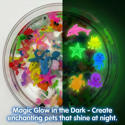 Bonding(12Solid+6Glow+4Sparkling+2Pearlescent) Magic Water Elf Refill Kit for Kids,DIY Glow Magic Elves Refills,Safe