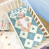 SyXIOP 28" 52" Blue Beige Poker Cooling Baby Crib Mattress Cover x Ultra Soft Training Pads for Baby&Toddler