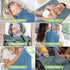 Organic Cotton Baby Muslin Blanket, Large 47x47 inches, Hypoallergenic Swaddle Blanket, Double Layer (Slate/Aquarius)